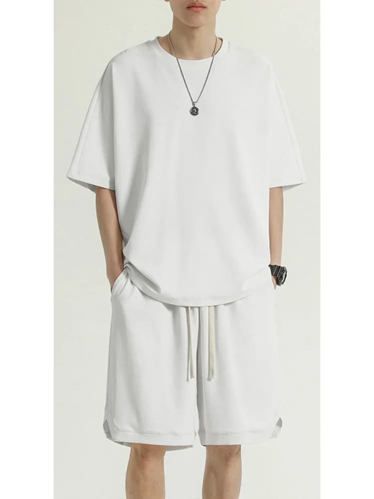 Completo da basket per ragazzi, in seta ghiaccio sottile, estivo, sportivo, con t-shirt a maniche corte e pantaloncini, due pezzi.