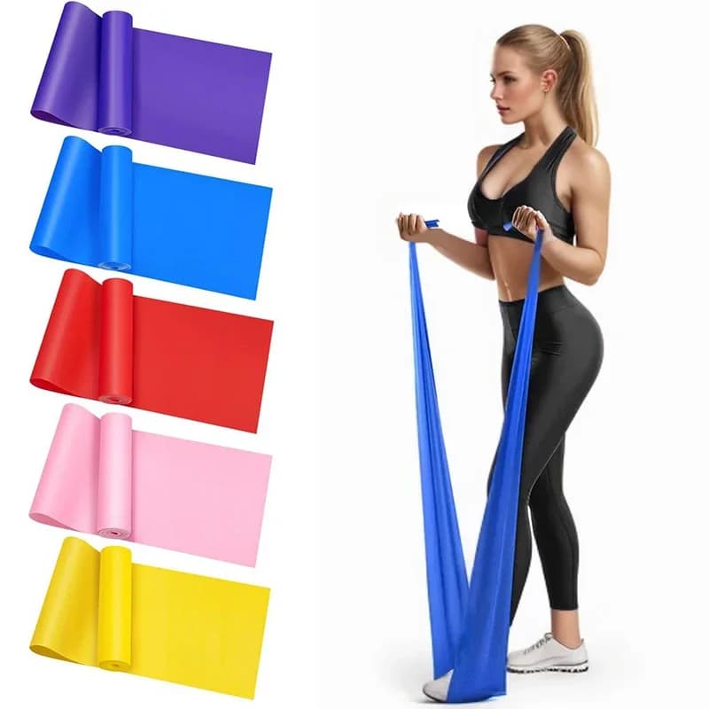 Fasce elastiche per yoga, fitness, yoga, pilates, fasce di resistenza per uomini e donne, allenamento a casa, flessibilità yoga, attrezzature per allungamento