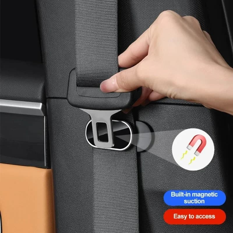 Fermaglio Magnetico Regolabile per Cintura di Sicurezza Auto, Clip di Fissaggio Anti-rumore e Anti-frizione, Accessori Auto