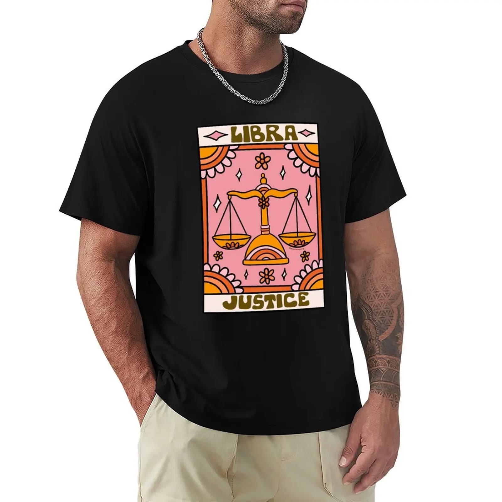 Libra Tarot Card T-Shirt t shirt man designer T-Shirt