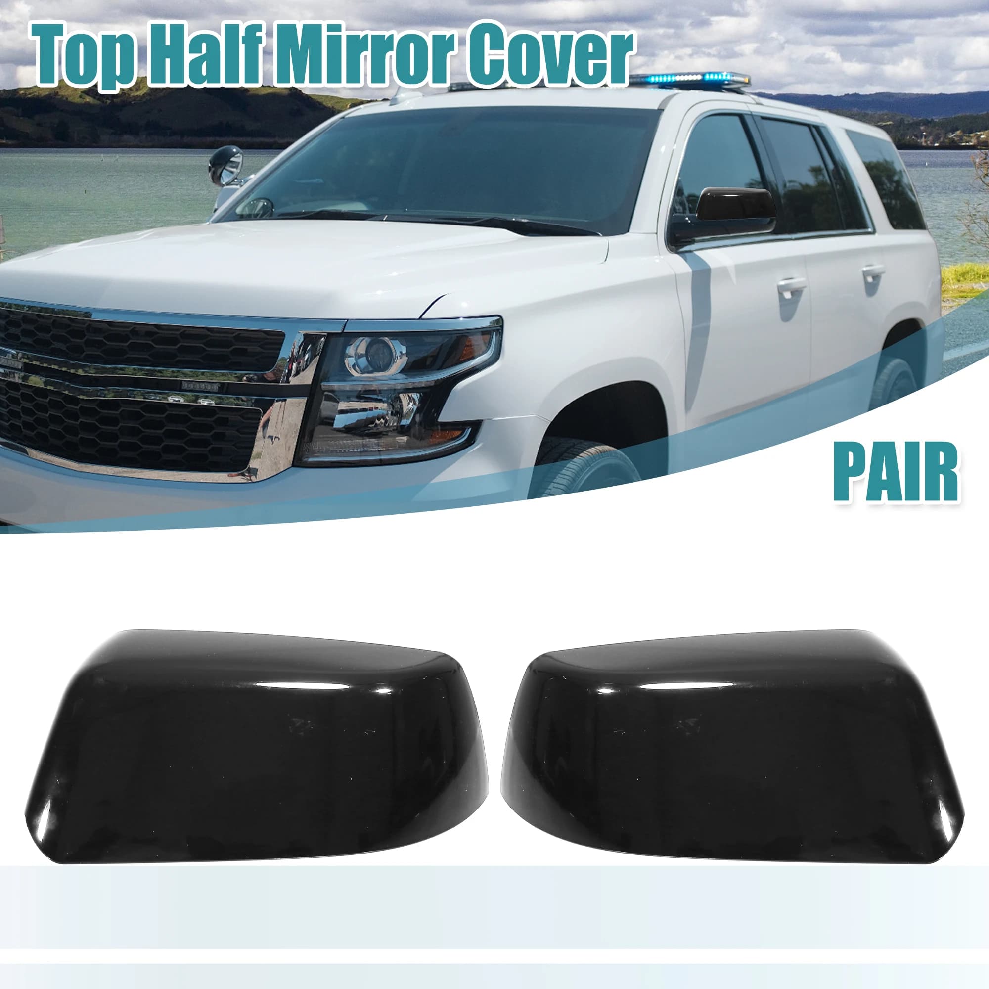 UXCELL Pair of chromed car mirrors for Chevrolet Suburban Silverado
