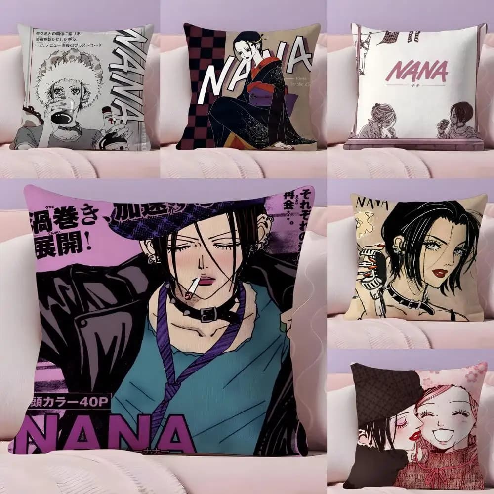 Fodera per cuscino in peluche N-Nana Anime, stampa fronte-retro, cerniera invisibile, per divano, decorazione casa e camera da letto