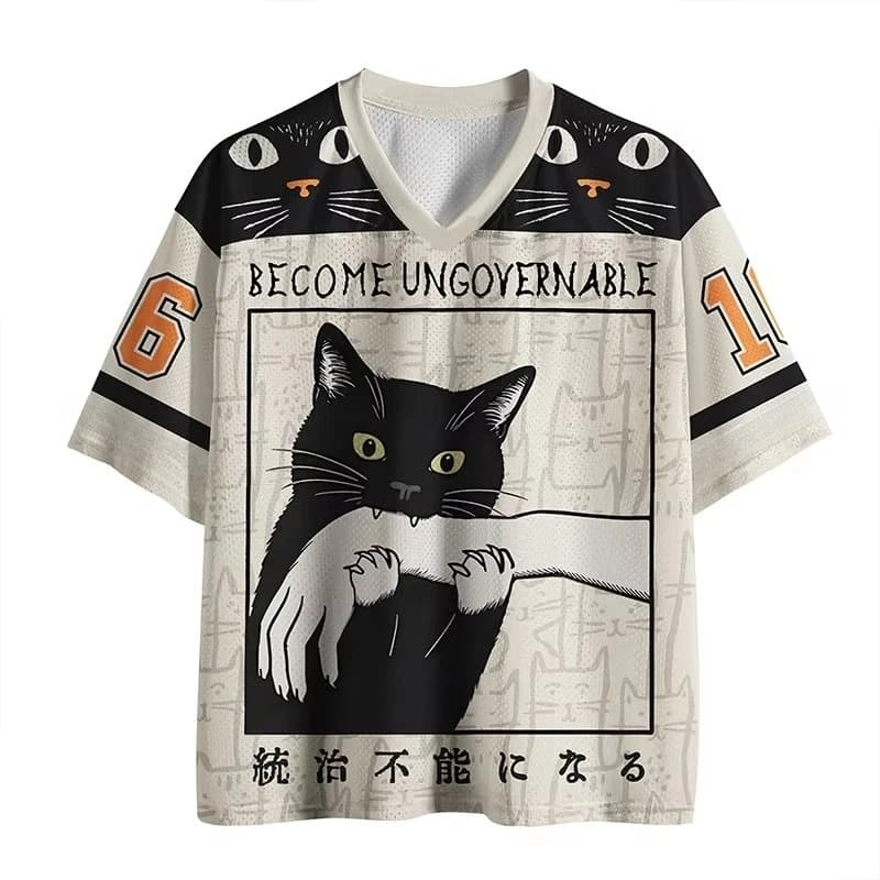 Nuova Edizione Limitata Estate 2026: T-shirt Genitore-Figlio con Stampa 3D Gatto Divertente, Moda Casual, Scollo a V, Taglie Grandi