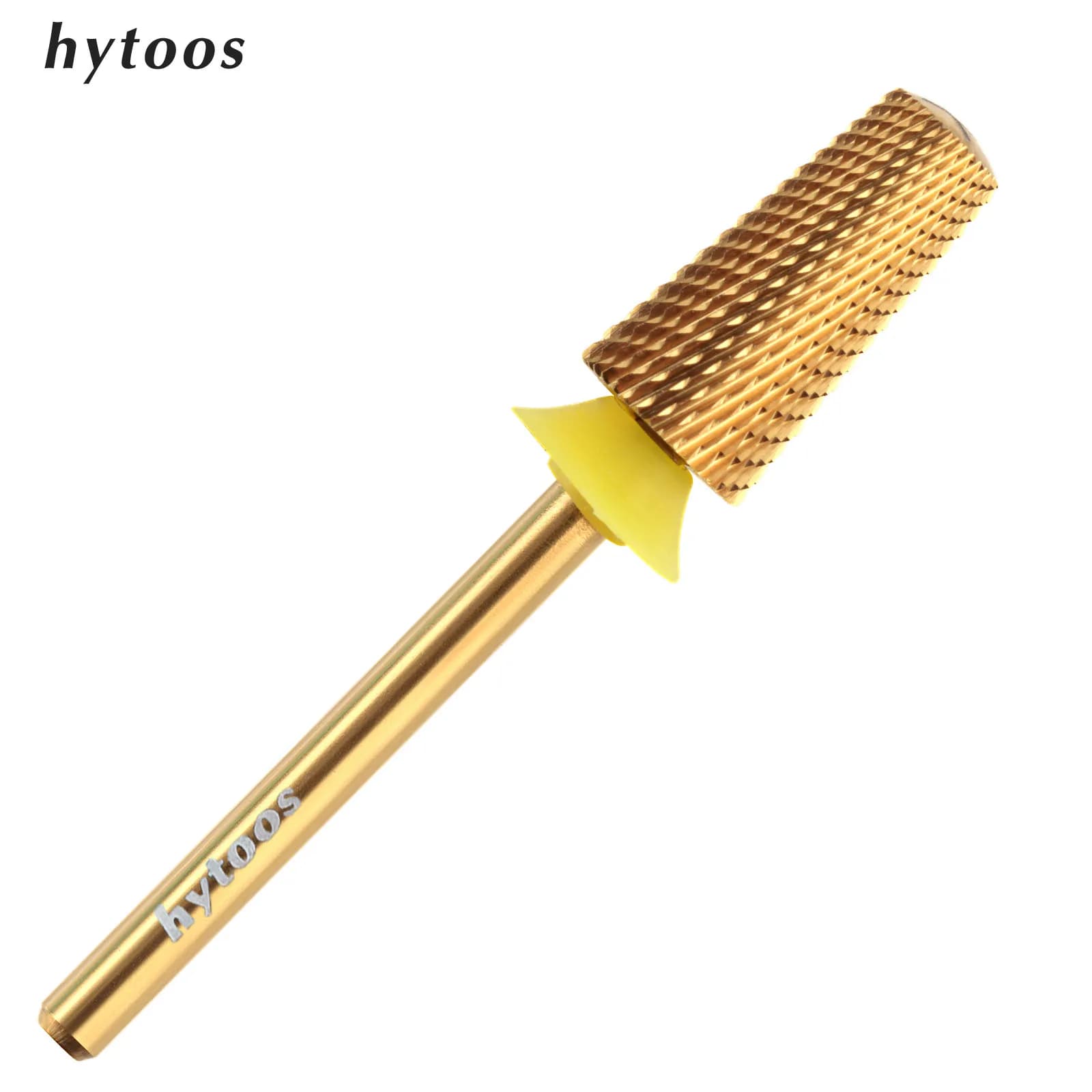 HYTOOS XF Punte per unghie di sicurezza in titanio Punta per trapano per unghie in metallo duro conico superiore arrotondato Gel morbido per rimozione cuticole Strumento per accessori per unghie