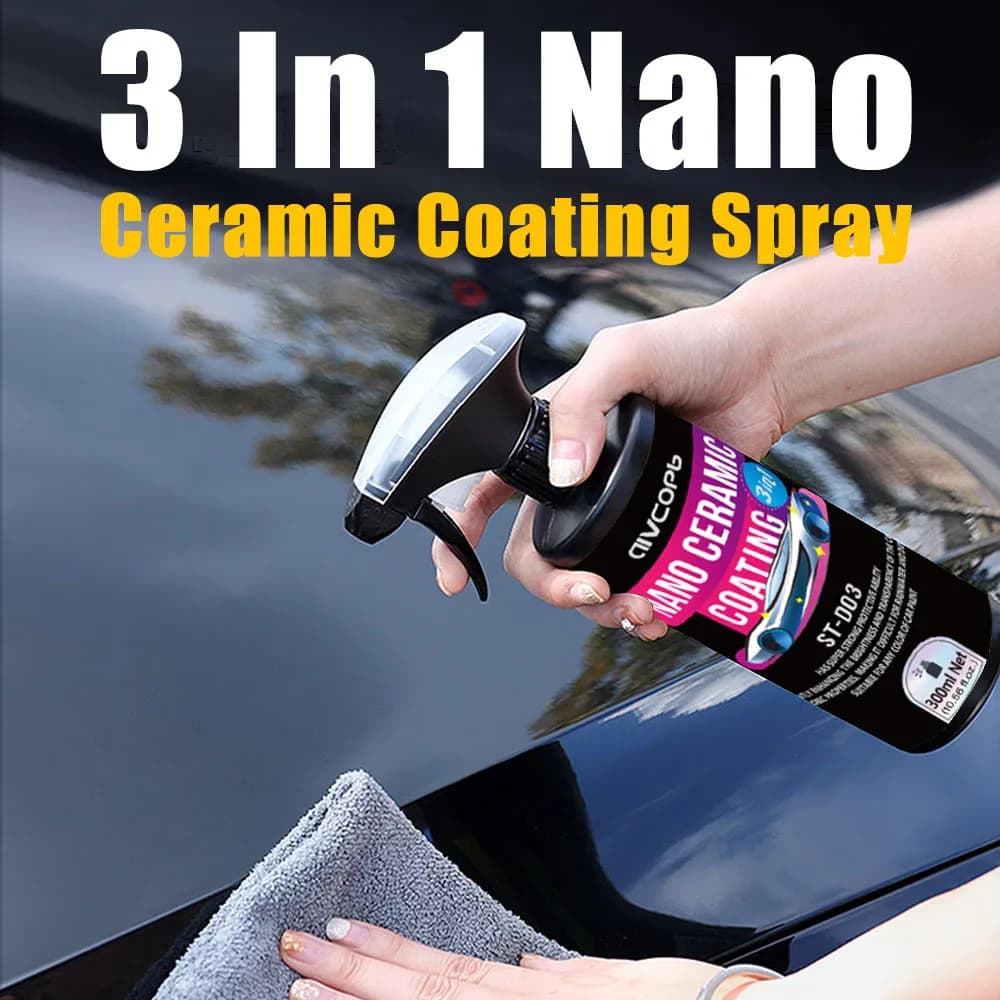 3 in 1 rivestimento per auto in ceramica spray cappotto in ceramica auto moto idrofobico proteggere la vernice lucida cura dei dettagli cera sigillante