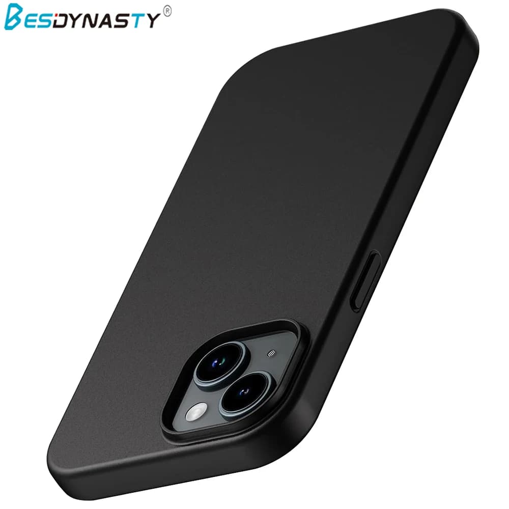 Luxury Matte Silicone Soft Case For iPhone 16 15 14 Plus 13 12 Mini 11 Pro XS Max X XR 7 8 Plus Ultra Thin Solid Black Cover