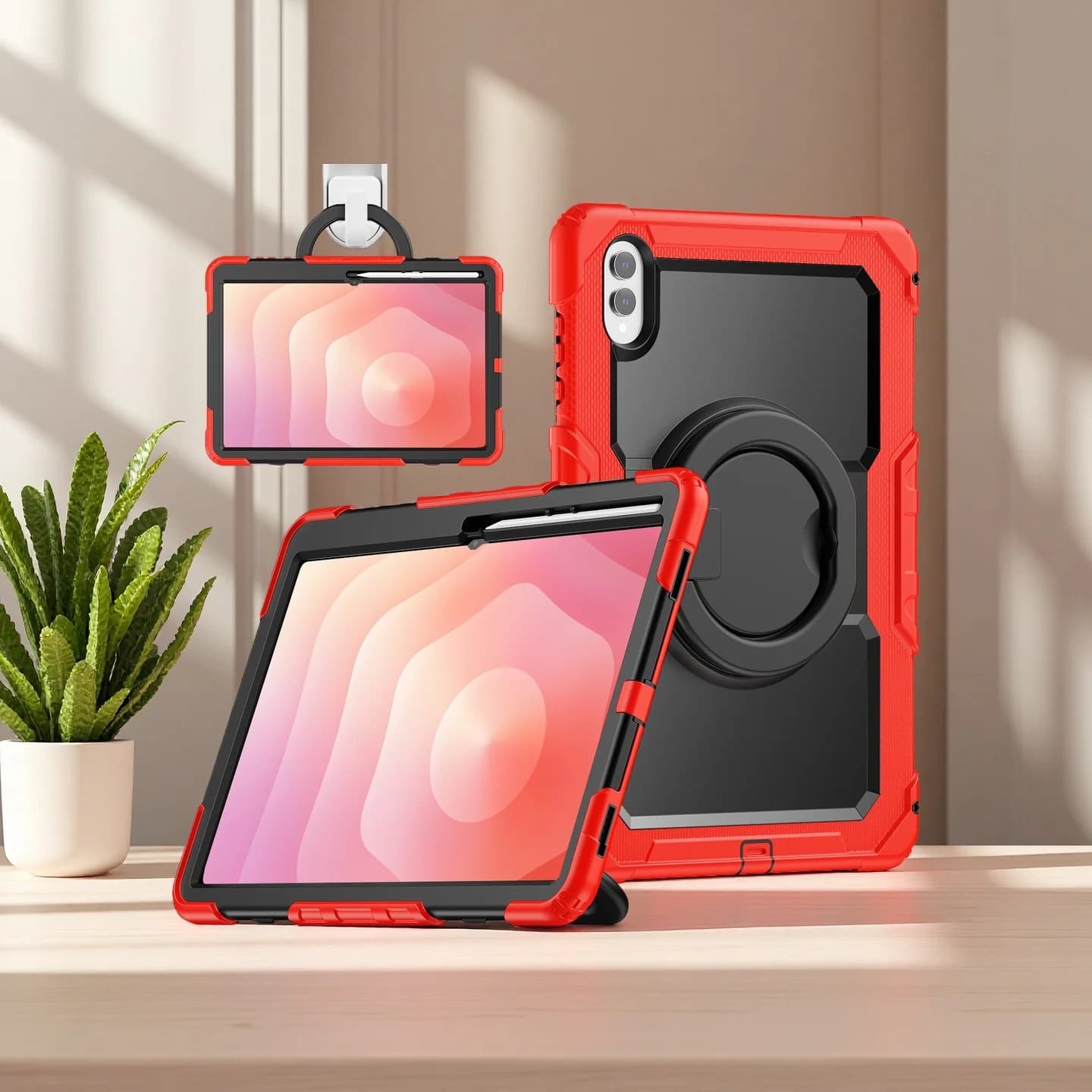 Cover antiurto per Samsung Galaxy Tab S11 Ultra 2025 A11 Plus A9 Guscio protettivo per tablet da 8,7 pollici con supporto per stilo e supporto