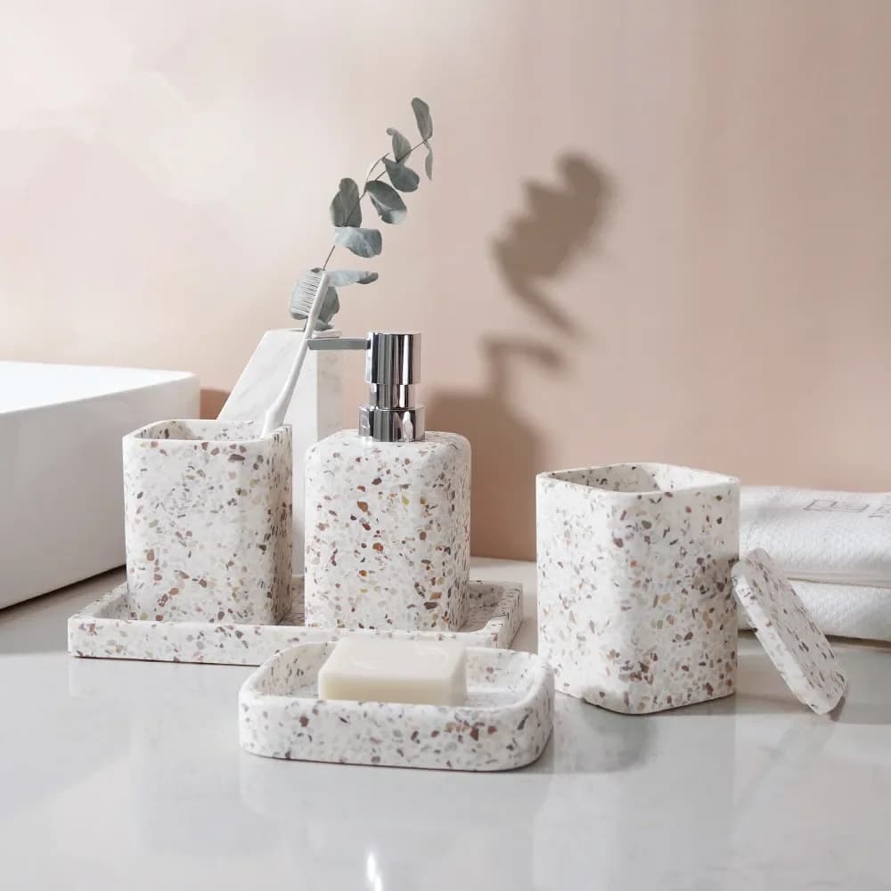 Natural Stone Soap Dispenser Bathroom Accessories Supplies Gargle Cup Dish Toothbrush Home Decor Wedding 1 piece item