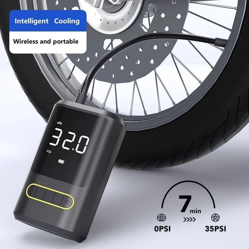 Gonfiatore elettrico ricaricabile per gonfiatore di pneumatici portatile per pompa di gonfiaggio per palloni da calcio con compressore d'aria digitale per bicicletta per auto