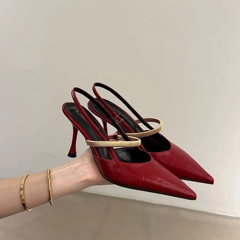 New Women's Fashion Summer Shoes, Breathable, With Ankle Toe and PU Spilling, Comfortable and Elegant, Sexy Sandals with Low Neckline