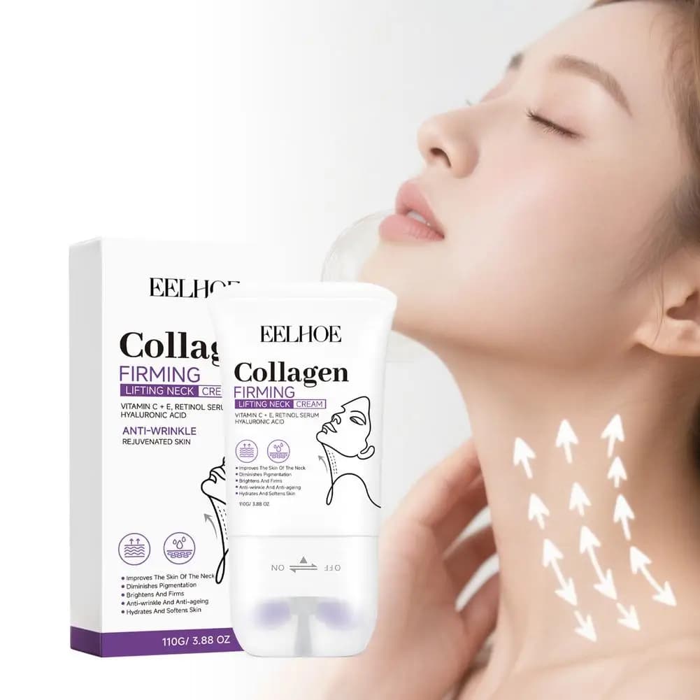 Collagen Firming Neck Cream Lifting Moisturizing Brightening Message Roller Neck Beauty Cream Necks Skin Care Products