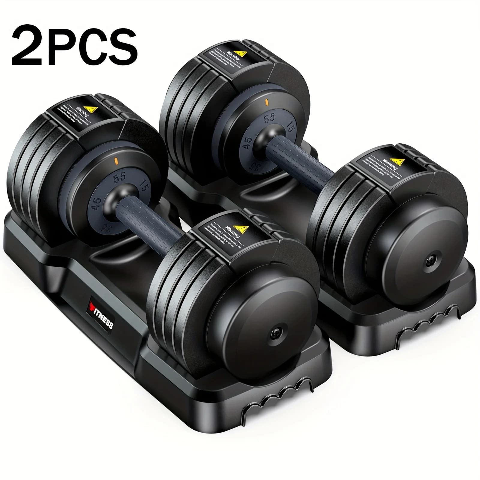 25/55 Lbs Pair Adjustable Dumbbells Set, 5 In 1 Adjustable Weights Dumbbells With Anti-Slip Texture Handle, Dumbbell, Barbell, Kettlebell, Push-up, Home Gym Equipment For Full Body Workouts, Strength Training, And Fitness For Men & Women.