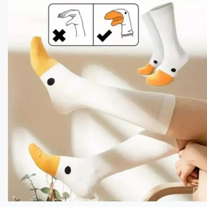 1 paio di calzini da donna con disegno di cartoni animati, alla moda e versatili, dal design carino, divertenti, traspiranti, morbidi e confortevoli, calzini casual da donna