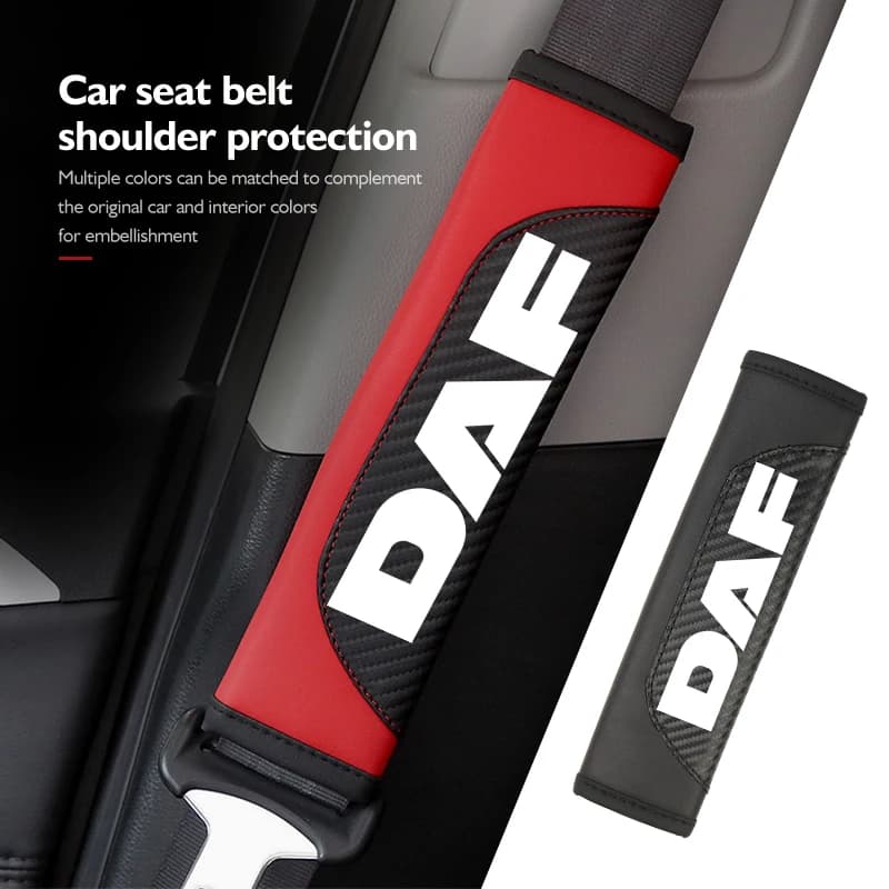 For DAF 1/2pcs Car Safety Belt Shoulder Cover Seat Belt Protection Pad XF 95 105 CF LF VAN CF XG 106XF CF85 Truck