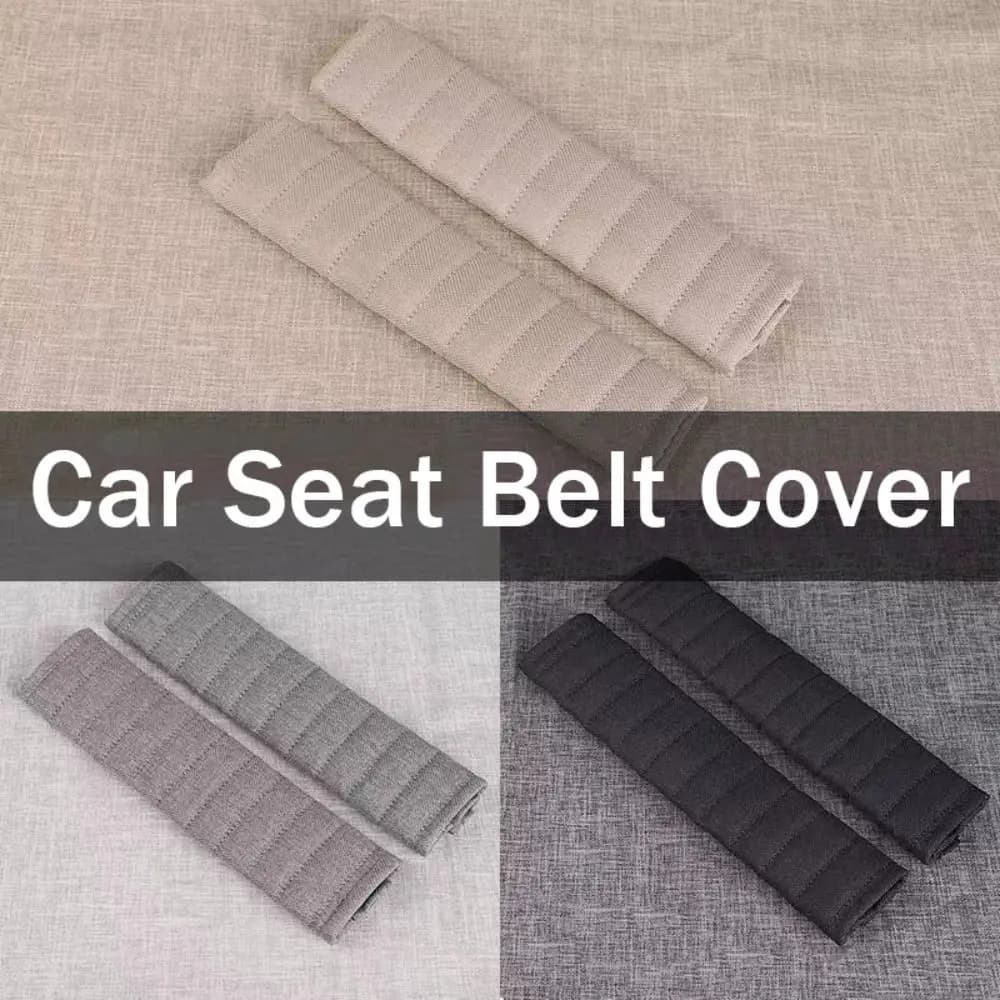 2Pcs Linen-cotton Car Seat Belt Cover 26cm/33cm Comfort Shoulder Guard Breathable Relieve Stress Car Accessories