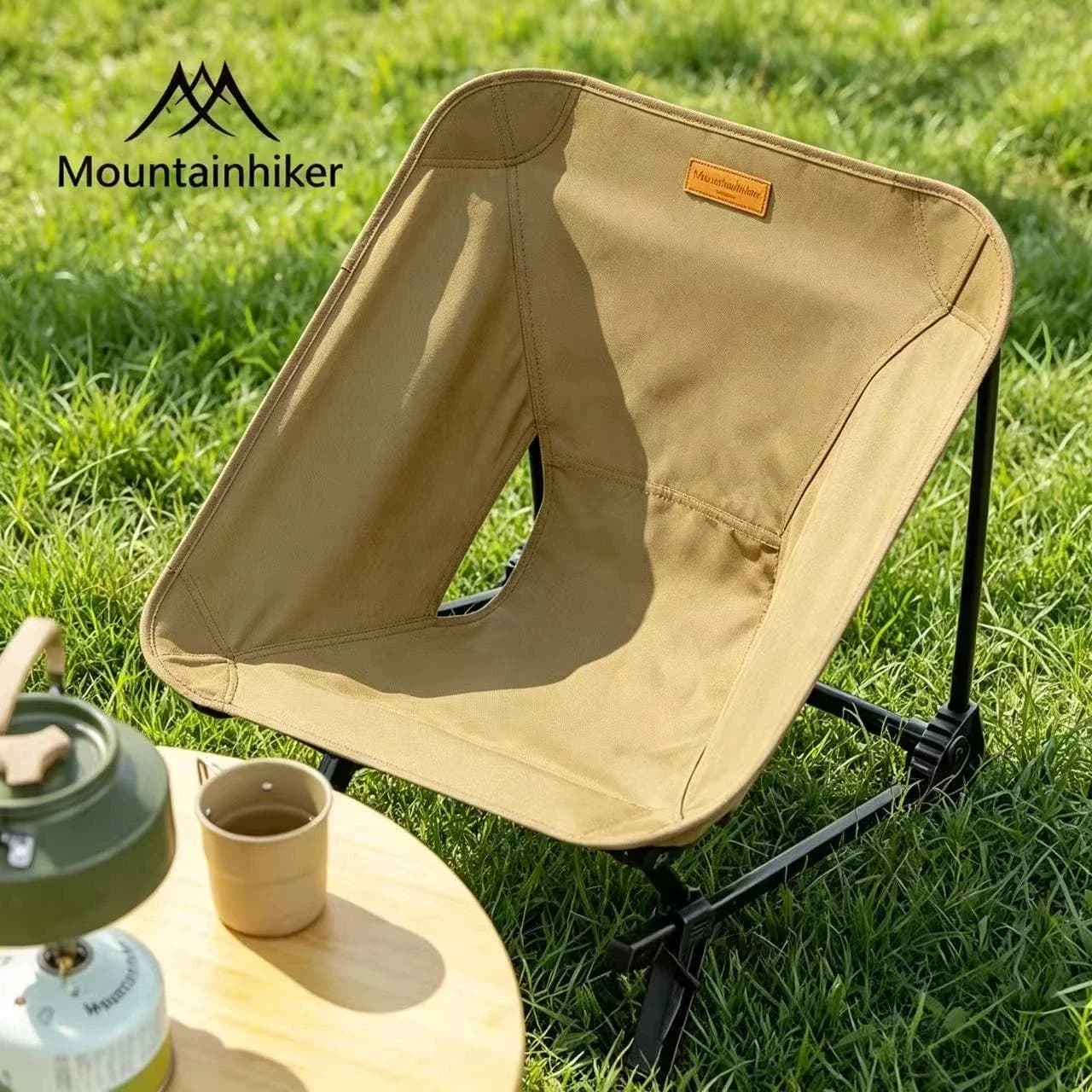 Outdoor Camping Beach Chair Mountainhiker Foldable Portable Aluminium Alloy Ultralight Fishing Chair Oxford Cloth Backrest Stool