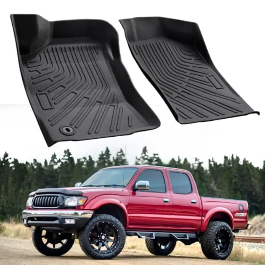 Tappetini per Auto per Tacoma 1995-2004 Non Adatti a Double Cab, Resistenti alle Intemperie, su Misura, in Gomma Resistente, Accessori Auto in Nero