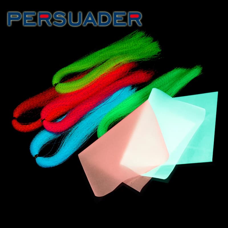 Convader 2 pz/lotto nightfishing seafishing Glow Fly Lure materiali per la costruzione di mosche luminoso sottile pelle di pesce flim & glow twisted flashabou