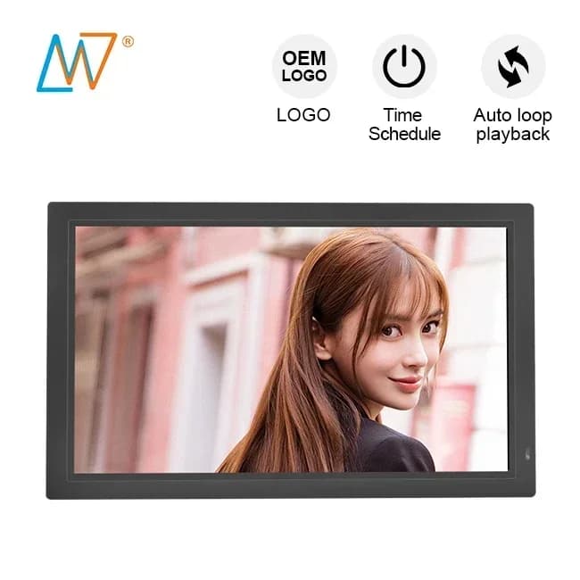 Made In China 24 Inch White Color Large Screen Lcd Electronic Digital Photo Frame