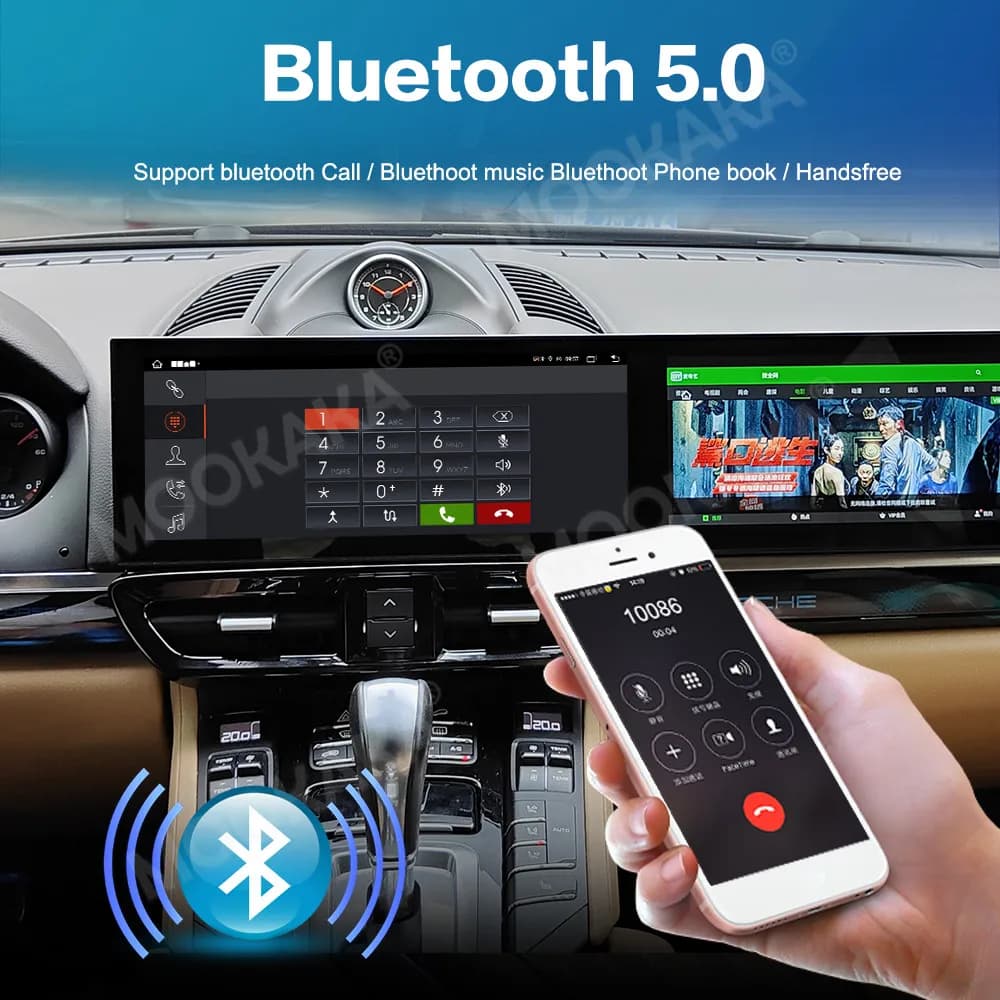 24.6 "Android Carplay di Navigazione GPS Per Porsche Cayenne 2010-2017 Doppio Schermo Auto Radio Stereo Lettore Multimediale registratore a nastro