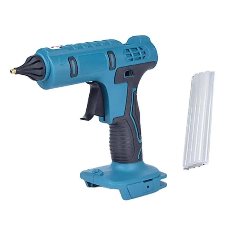 Pistola per colla a caldo AS94-Hot 100W, strumento di riparazione fai-da-te per uso domestico, pistola termica elettrica ricaricabile per batteria da 18V