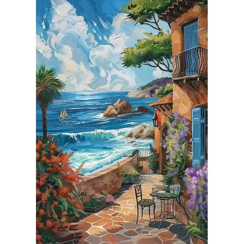 GATYZTORY Acrylic Paint By Numbers Frameless Coloring Picture For Beginner Number Drawing Canvas Diy Set Gift Scenery Painting D