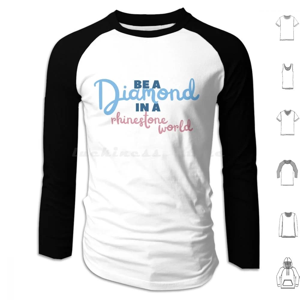 A Diamond Amongst Felpa con cappuccio in cotone a maniche lunghe Dolly Parton Citazione Country Cultura pop Jolene Diamond Strass