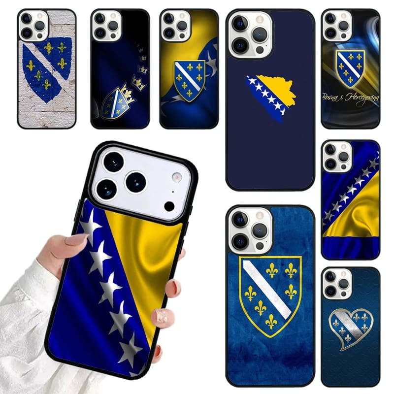 Bosnia and Herzegovina Flag Phone Case For iPhone 17 16 15 14 13 12 11 Pro Max 17air Shockproof Cover Fundas