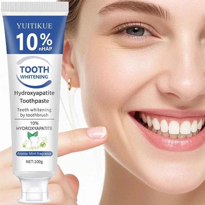 10% hydrosapatite toothpaste for teeth whitening and strengthening, fresh mint, dental care