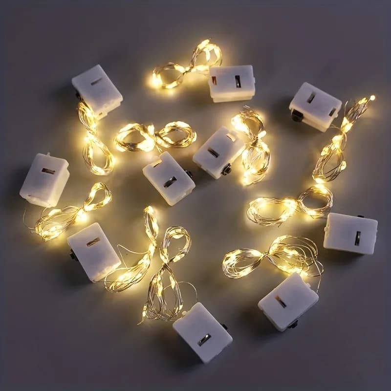 1/5 pezzi 2M lampada da fiaba stringa di luce filo stella luce per la decorazione della camera da letto di casa adatta festa di nozze decorazione lampeggiante
