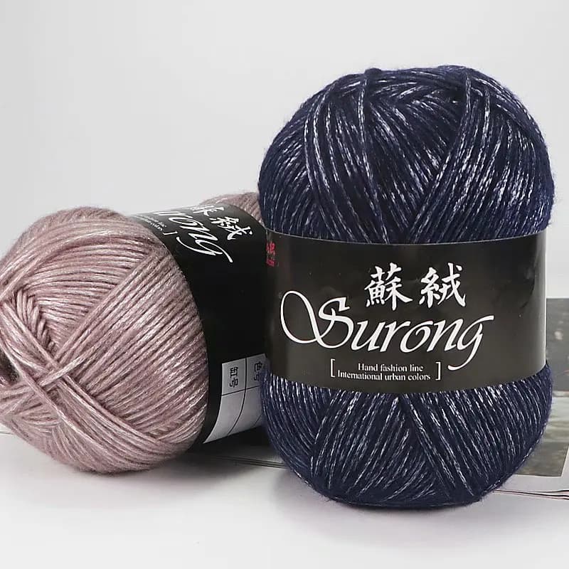 5 pezzi Su Rong lana di cotone cotone a fiocco lungo lavorato a mano Su Rong filato sciarpa cappello cappotto camicia a fondo filo ago