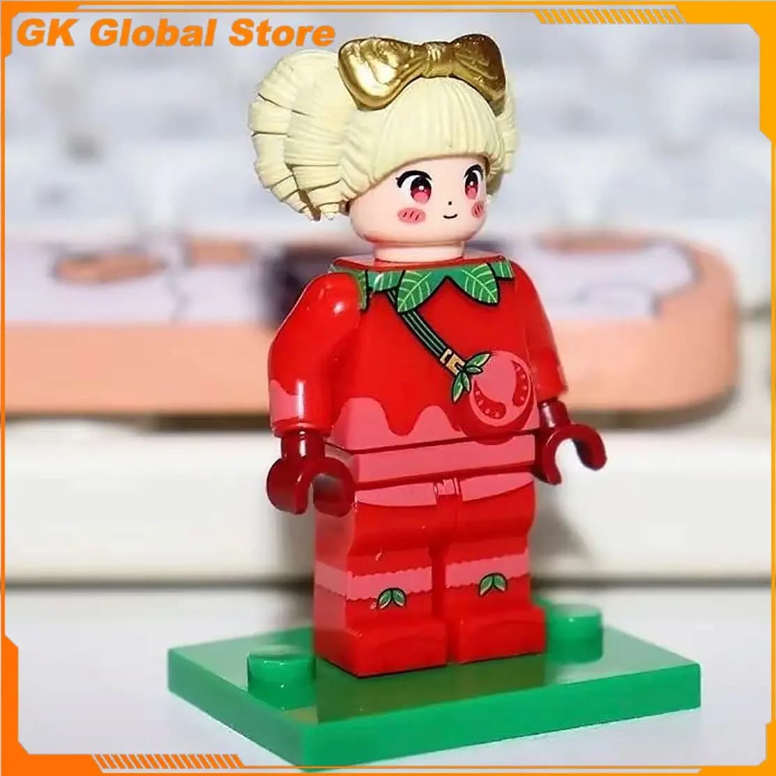5cm PUBG Game Figure Cherry Tomatoes Peripheral Model Assembling Building Blocks Desktop Decoration Ornaments Puzzle Gift Toys