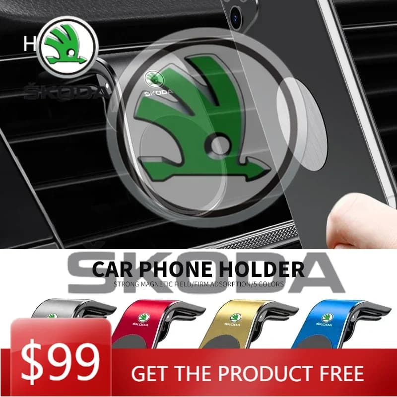 Adesivo per auto Skoda, supporto magnetico per telefono con ricarica wireless per Skoda Octavia 2 3 Rapid Kodiaq Karoq Fabi