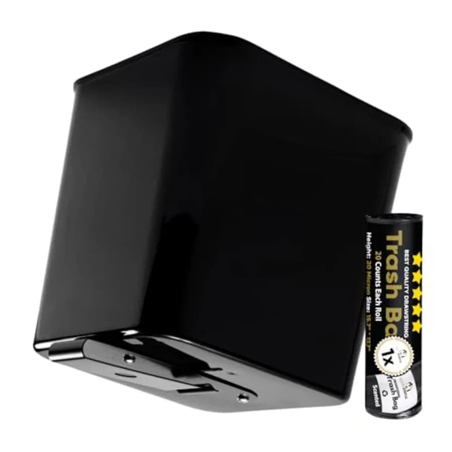 Cestino per Auto Impermeabile e Antiscivolo con Clip per Tappetino, Contenitore Portatile per Rifiuti Auto