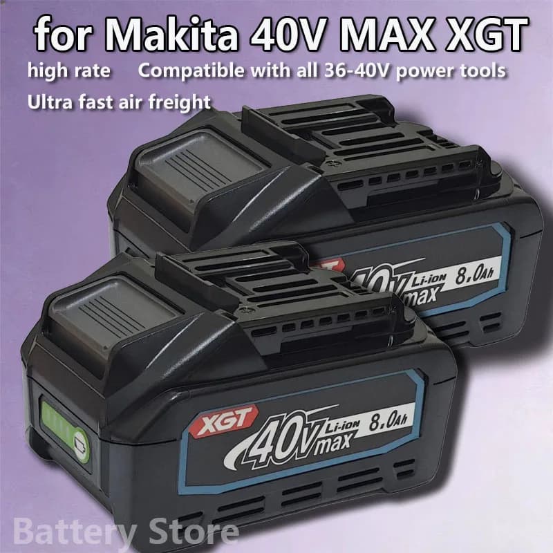 per batteria Makita 40V Batteria al litio ricaricabile da 8,0 Ah, BL4040, BL4025, BL4050, caricabatterie 40V DC40RA Batteria per utensili Max XGT