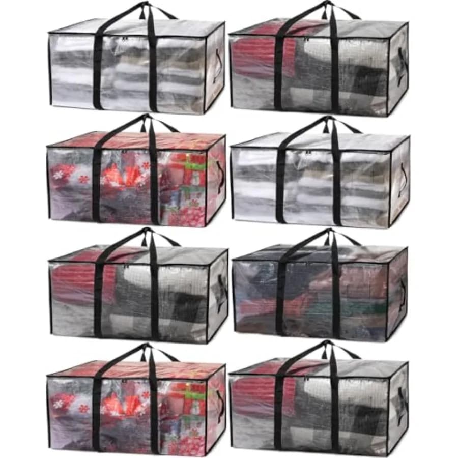 Bags for Trasloco or Containers for Resistant Storage, Transparent Containers with Covers, Large Trasloco Boxes with Backpack Straps and Hinges for Packing