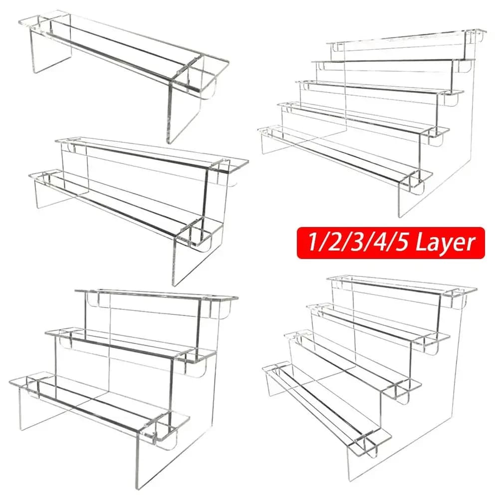 1set Exhibitor for Organizer for Home Exhibitor for Transparent Acrylic Stairs Durable Support for Adjustable Model for Computer Monitor