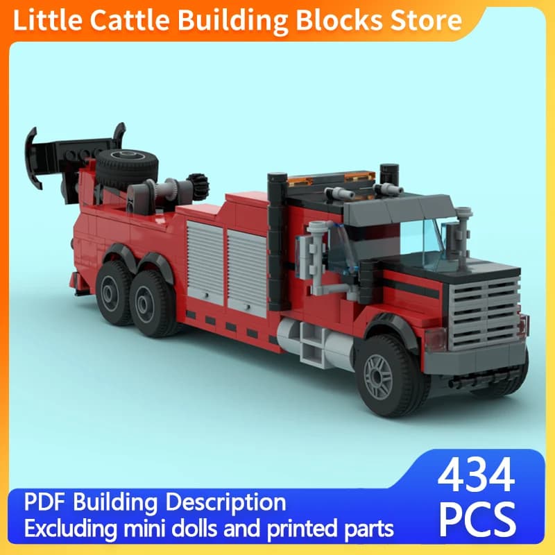 City Car Model MOC Building Bricks Off-Road Rescue Tow Truck Modular Technology Children Holiday Gifts Assemble Toys Suit