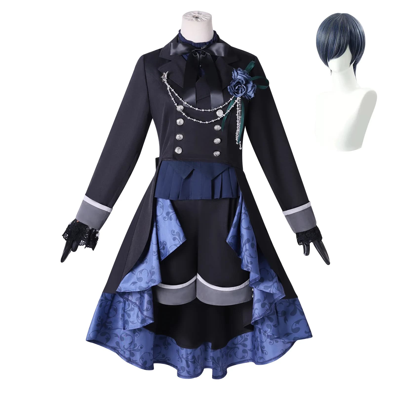 Black Butler Ciel Phantomhive Costume Cosplay Elegante uniforme da diavolo gotico vittoriano per feste a tema di carnevale di convenzioni anime