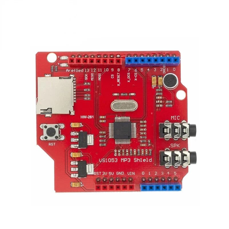 VS1053 VS1053B Audio Stereo MP3 Player Shield Form development card decoding registration with TF card slot for Arduino
