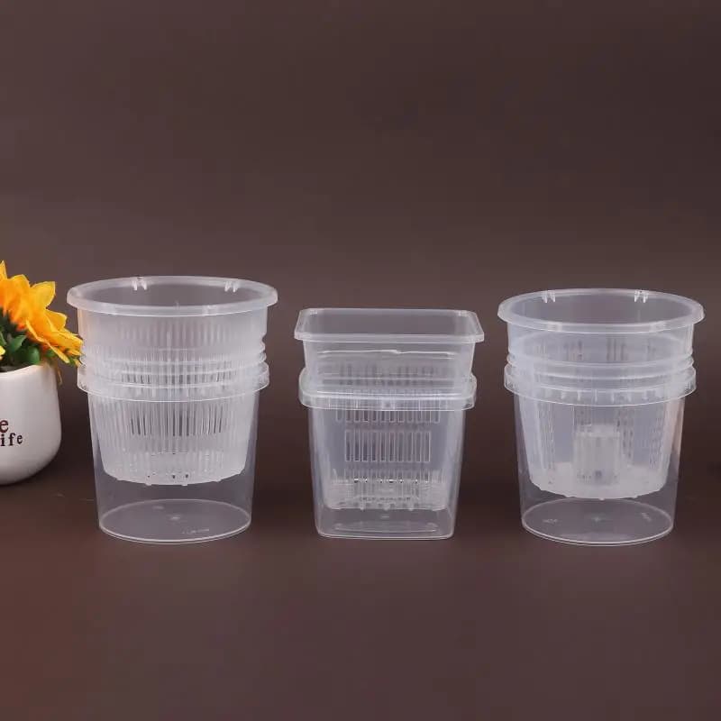 Vasi autoirriganti a doppio strato per piante, vasi da vivaio con fori, vasi da giardino con assorbimento automatico dell'acqua e controllo delle radici