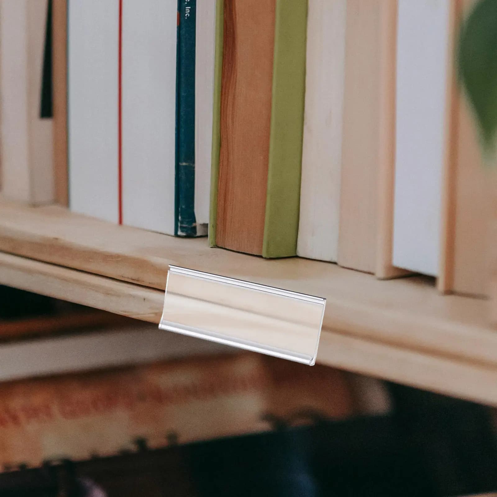 20 Pezzi Portaetichette Adesivi Trasparenti in PVC per Organizzazione Ufficio, Etichette Prezzi per Scaffali, Forniture per Classificazione e Archiviazione Biblioteca