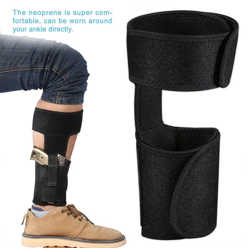 Ankle tactical mesh Ankle gun holder for right hand cadented elastic gun bag for hunting accessories