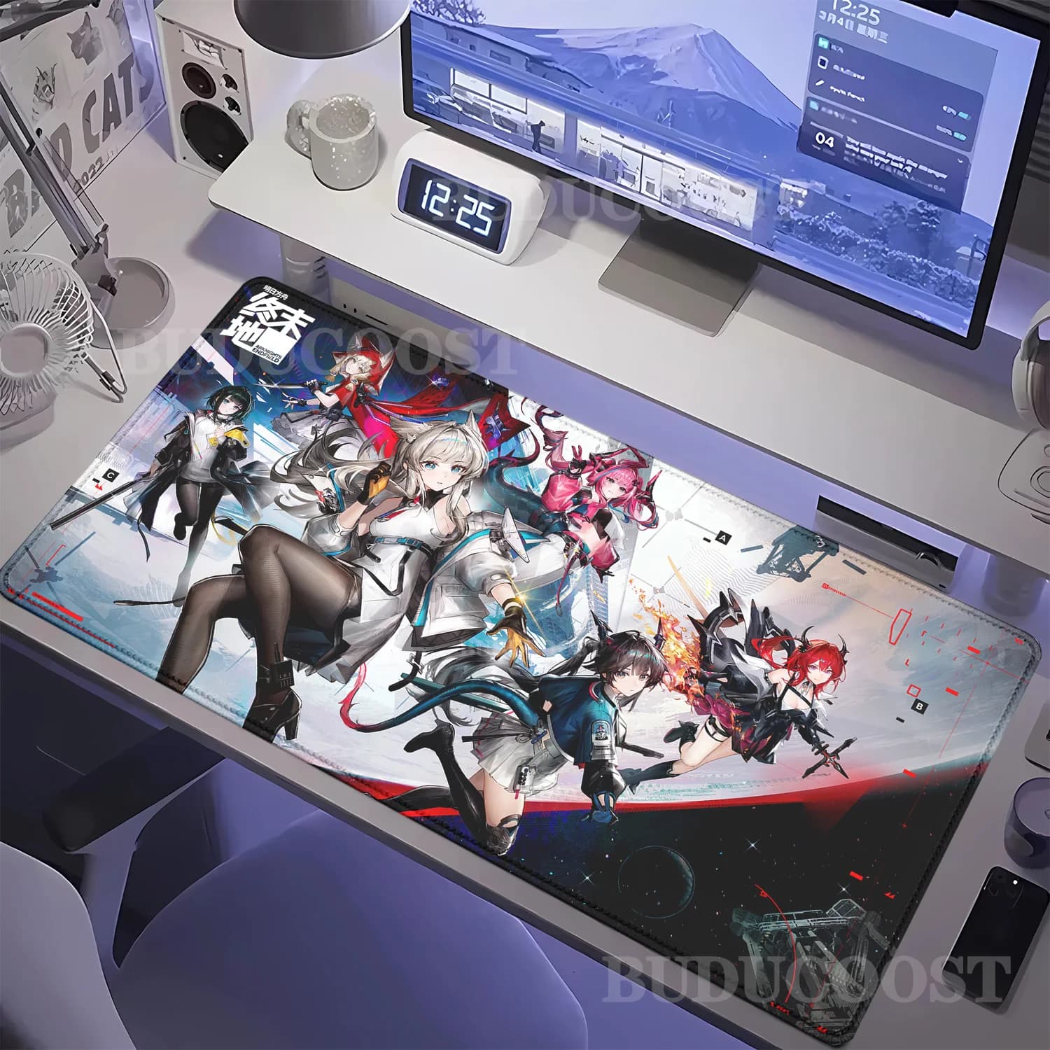 Yvonne Laevatain Arknights Endfield Mouse Pad Anime Girl HD Printing Mousepad Grande e bellissimo tappetino da gioco XXL 900x400mm per PC Gaming