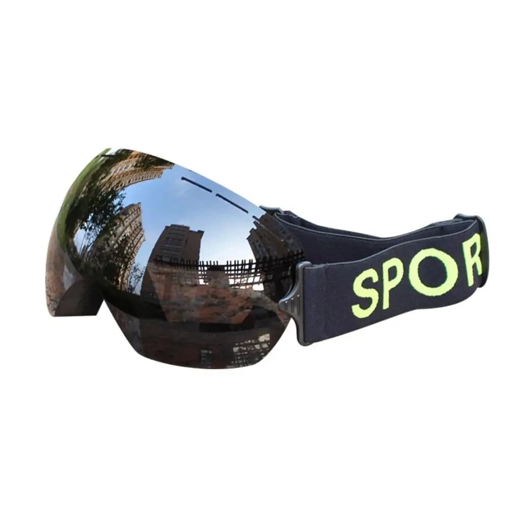 Occhiali da Sci con Montatura Grande, Professionali, Antivento, Leggeri, Antiappannamento, per Snowboard e Sport Invernali
