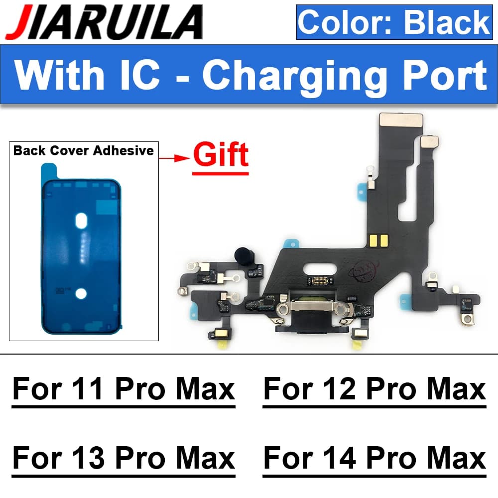 Cavo flessibile per porta caricatore USB da 1 pz per Iphone 11 Pro Max 14 Plus 12 Pro Connettore per caricabatterie dock con microfono flessibile