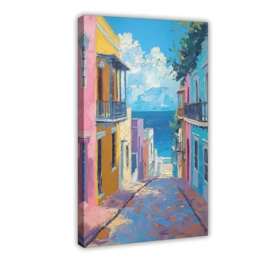 Ponce Puerto Rico, Ponce Travel Poster, Central America Travel Wall Art, Pastel Oil Paint Style Outstanding Landscape Home Art