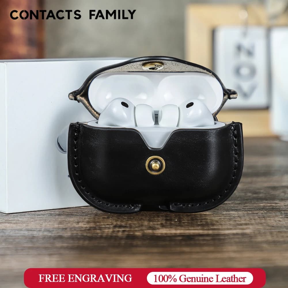 Custodia in pelle vintage per Airpods Pro 3 2 1 Gen Custodia antiurto per auricolari wireless per Apple Airpods Pro Accessori per cuffie