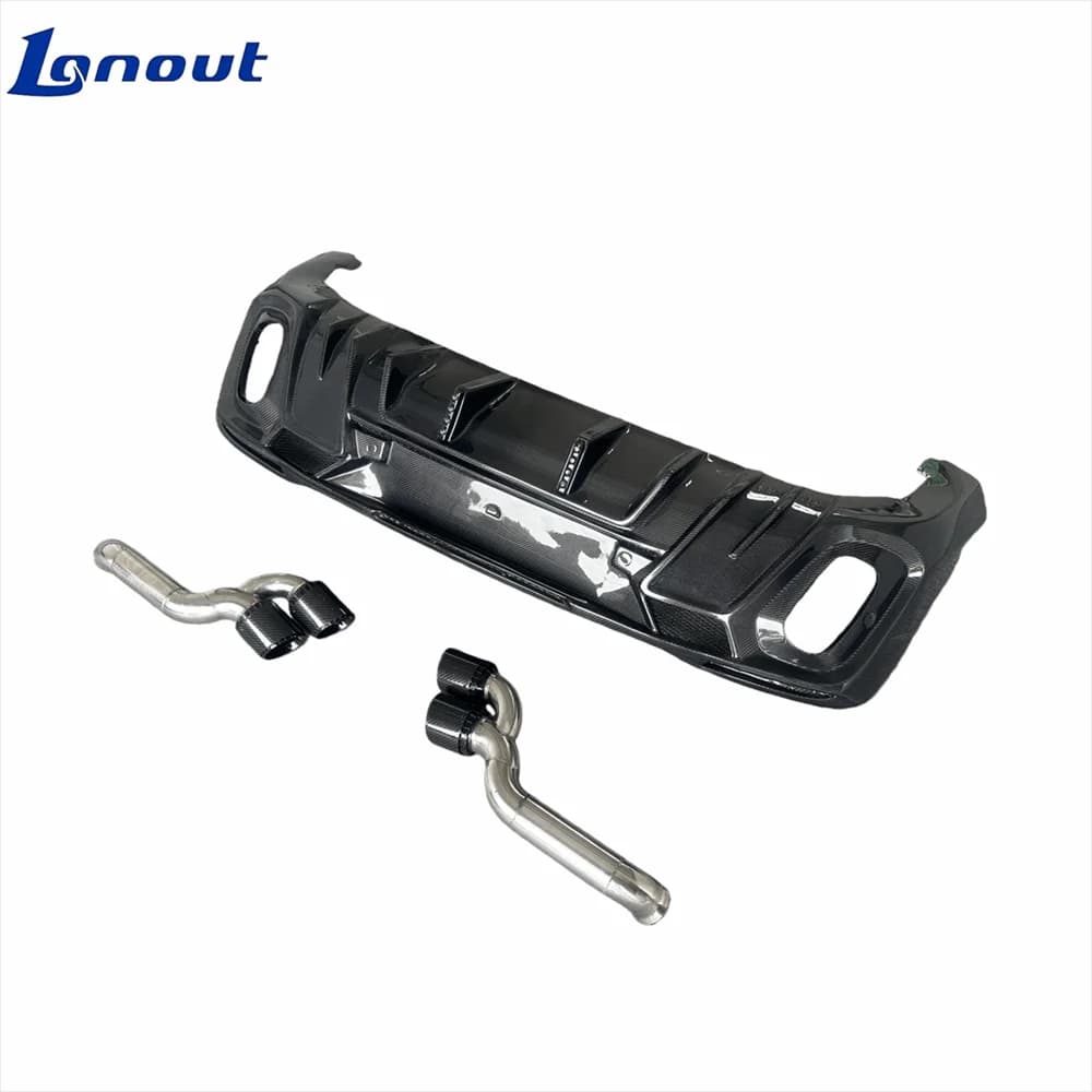 Carbon Fiber Rear Lip 2019-2023 for AMG GLE 53 GLE43 Car Bumper Diffuser Lip Upgrade to BS Style