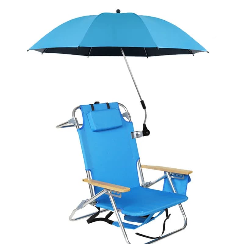 Sedia da spiaggia per esterni Ombrello parasole portatile Protezione solare da campeggio Ombrello parasole anti UV Ombrello grande dispositivo universale